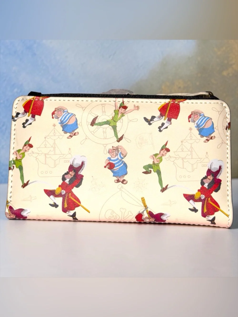 Loungefly Peter Pan & Captain Hook Pirate Skull Flap Wallet